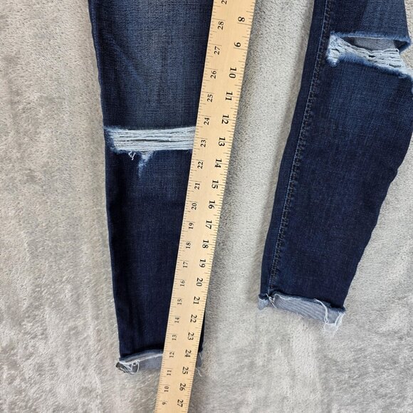 Joe's Jeans Womens Size 27 Dark Wash The Charlie High Rise Skinny Crop Raw Hem - Picture 4 of 12